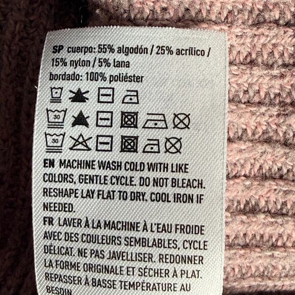 AMERICAN EAGLE S Lavender VNeck Sweater Floral Embroidered Cozy Cottage Feminine - Picture 8 of 9